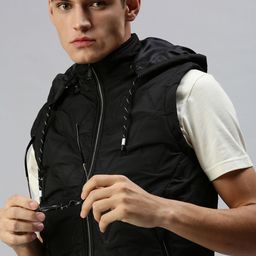 SHOWOFF Men Black Camouflage Lightweight Padded Jacket-picture-39