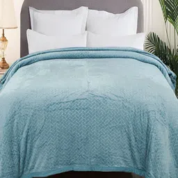 GAPU & BALY Blue AC Room 300 GSM Double Bed Blanket-picture-22