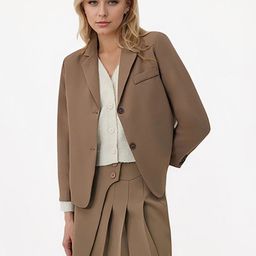 JC Mode Women Solid Nylon Lapel Collar Longline Tailored Jacket-picture-29