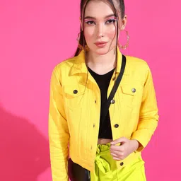 MONTREZ Crop Cotton Denim Jacket-picture-42