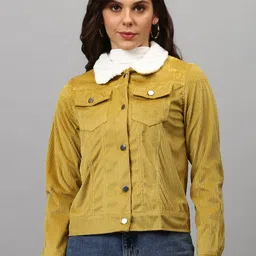 Campus Sutra Women Yellow Outdoor Tailored Jacket-image-64