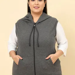 UnaOne Hooded Sleeveless Pure Cotton Bomber Jacket-picture-10
