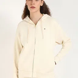 Tommy Hilfiger Women Hooded Solid Cotton Casual Sweatshirt-image-47