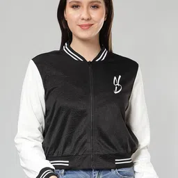 NUEVOSDAMAS Stand Collar Bomber Jacket-picture-32