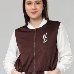 NUEVOSDAMAS Stand Collar Bomber Jacket-picture-29