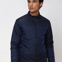 Mufti Mock Collar Reversible Slim Fit Puffer Jacket image 1