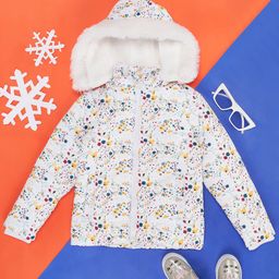 YU by Pantaloons Girls Floral Printed Hooded Puffer Jacket-image-58