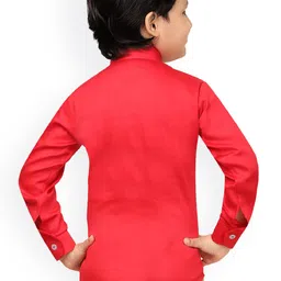 BAESD Boys Typography Printed Mandarin Collar Tailored Jacket With Attached T-shirt image 2