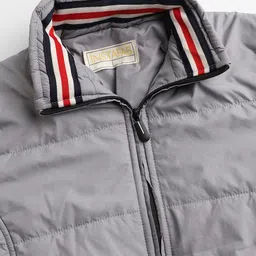 Instafab Boys Grey Colourblocked Windcheater Longline Outdoor Puffer Jacket image 3