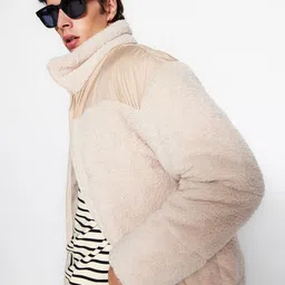 Trendyol Mock Collar Padded Faux Fur Trim Jacket image 5