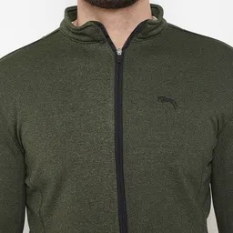 JUMP USA Men Olive Green Bomber Jacket image 4