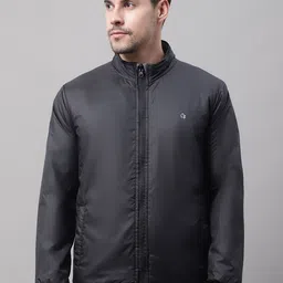 Cantabil Men Solid Long Sleeves Reversible Bomber Jacket-image-33