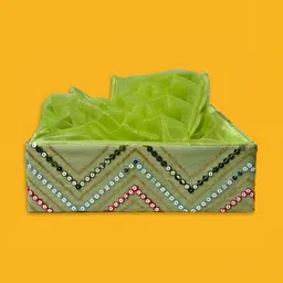 ARTSY Green Embroidered Wooden Multi-Utility Organisers image 5