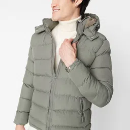Trendyol Hooded Puffer Jacket With Faux Fur Trim image 5