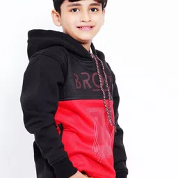 BAESD Boys Colourblocked Hooded Bomber Jacket image 2