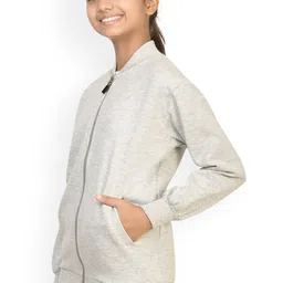 BAESD Girls Fleece Lightweight Open Front Jacket image 2
