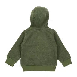 MeeMee Boys Olive Green Lightweight Open Front Jacket image 3