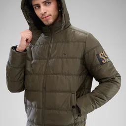 SPYKAR Men Full Sleeve Regular Fit Padded Jacket image 3