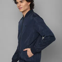 Allen Solly Men Navy Blue Bomber Jacket image 3