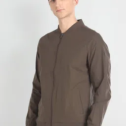 Arrow Sport Mock Collar Long Sleeves Windcheater Bomber Jacket image 4