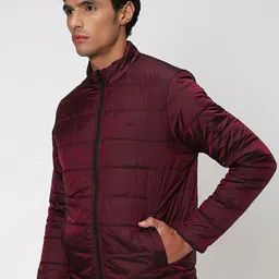 Mufti Mock Collar Reversible Slim Fit Puffer Jacket image 3