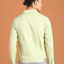 Flying Machine Panelled Solid Denim Jacket image 4