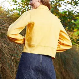 Athena Women Cotton Denim Open Front Jacket image 2