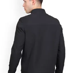 YOUNG CLUB CLASSIC Geometric Printed Mock Collar Bomber Jacket image 2