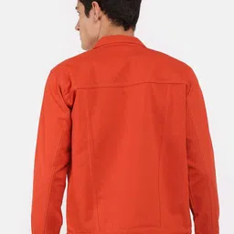 VOXATI Men Orange Striped Crop Tailored Jacket image 2