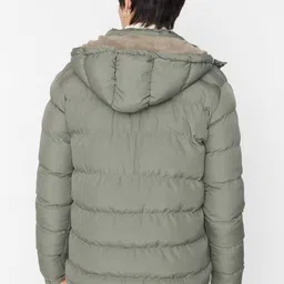 Trendyol Hooded Puffer Jacket With Faux Fur Trim image 4