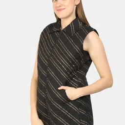 KALINI Bandhani Printed Longline Puffer Jacket image 3