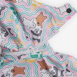 The Souled Store Girls White Graphic Printed Lightweight Tailored Jacket image 3