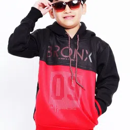 BAESD Boys Colourblocked Hooded Bomber Jacket image 4