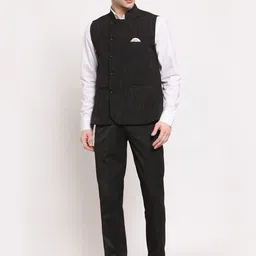 KLOTTHE Men Woven-Design Cotton Nehru Jackets image 4
