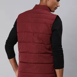 U.S. Polo Assn. Men Maroon Solid Padded Jacket image 5