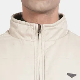 t-base Mock Collar Cotton Reversible Padded Jacket image 2