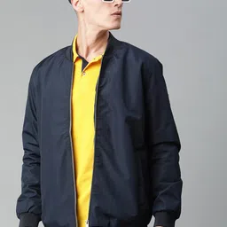 Matinique Men Navy Blue Geometric Lightweight Tailored Jacket image 5