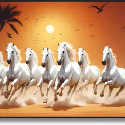 saf print SAF paintings Running Horses painting Black Slim Frame wall decoration items-picture-26