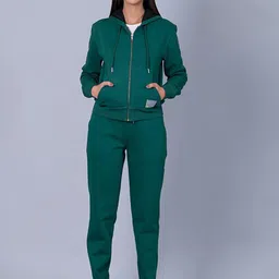 Muvazo Hooded Fleece Open Front Jacket-picture-39