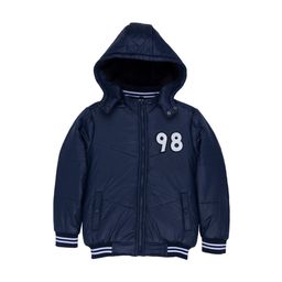 Status Quo Boys Navy Blue Bomber Hooded Jacket-picture-17