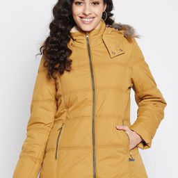 Duke Women Mustard Longline Parka Jacket-picture-27