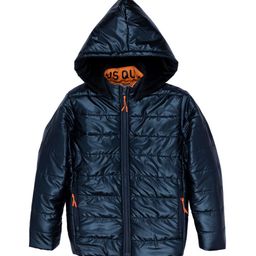 Status Quo Boys Navy Blue Hooded Puffer Jacket-picture-0