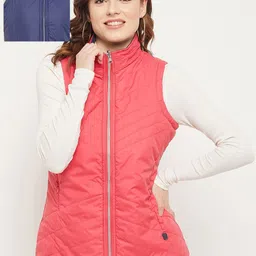 Duke Women Reversible Stand Collar Padded Jacket-picture-41