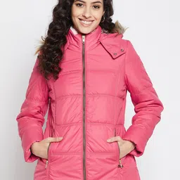 Duke Women Pink Longline Parka Jacket-picture-27
