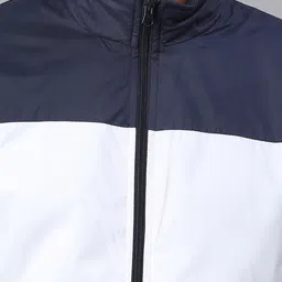 Dennis Lingo Men Navy Blue & Yellow Colourblocked Open Front Jacket image 4