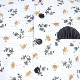 TAHVO Men White Printed Nehru Jackets image 3