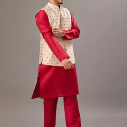 House of Pataudi Printed Nehru Jackets image 3