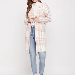 Camey Checked Wool Trench Coat image 4