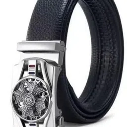 vm & son's Men Black Artificial Leather Belt image 2
