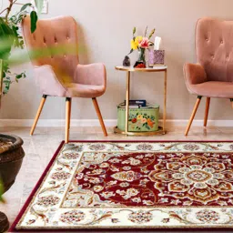 sapana carpet-mats Maroon Persian Polypropylene 5 ft x 7 ft Machine Made Carpet-picture-14